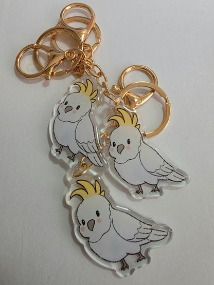 Cockatoo Keychain - White - 088