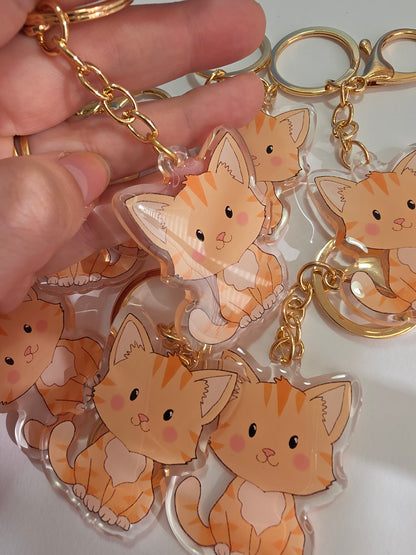Cat Keychain - Ginger - 083