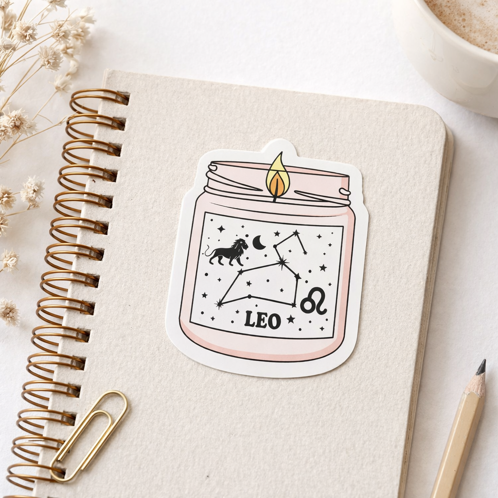 Zodiac Birthday Card with Sticker