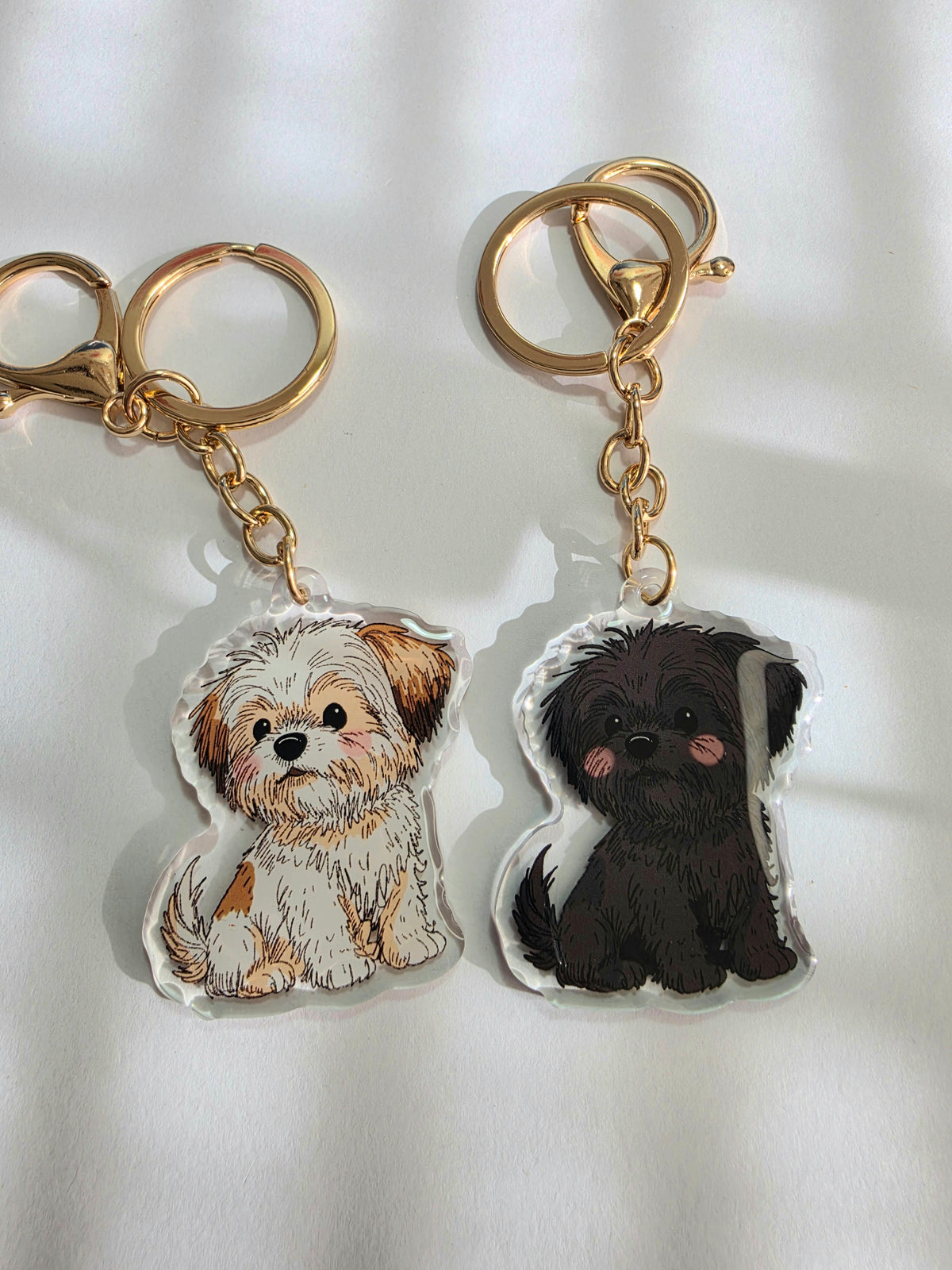 Shih Tzu Keychain - White - 059