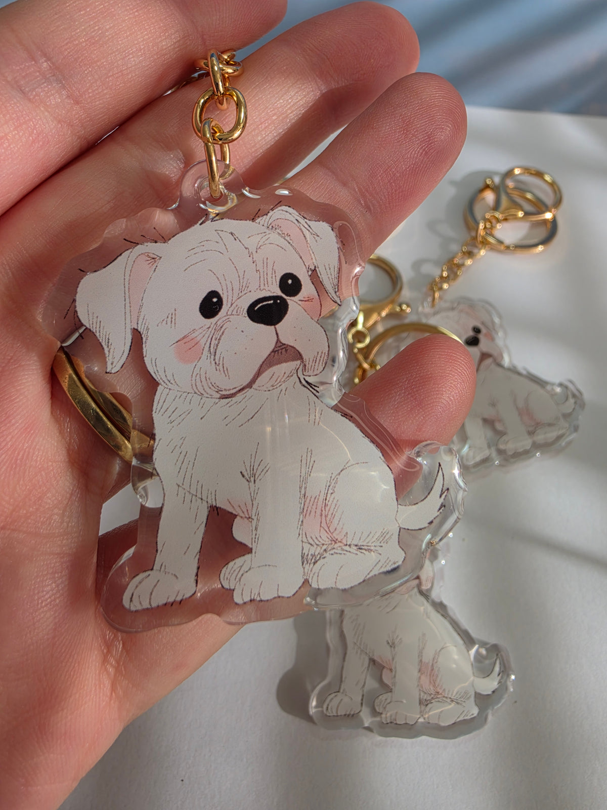 Boxer Keychain - White - 038