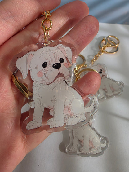 Boxer Keychain - White - 038
