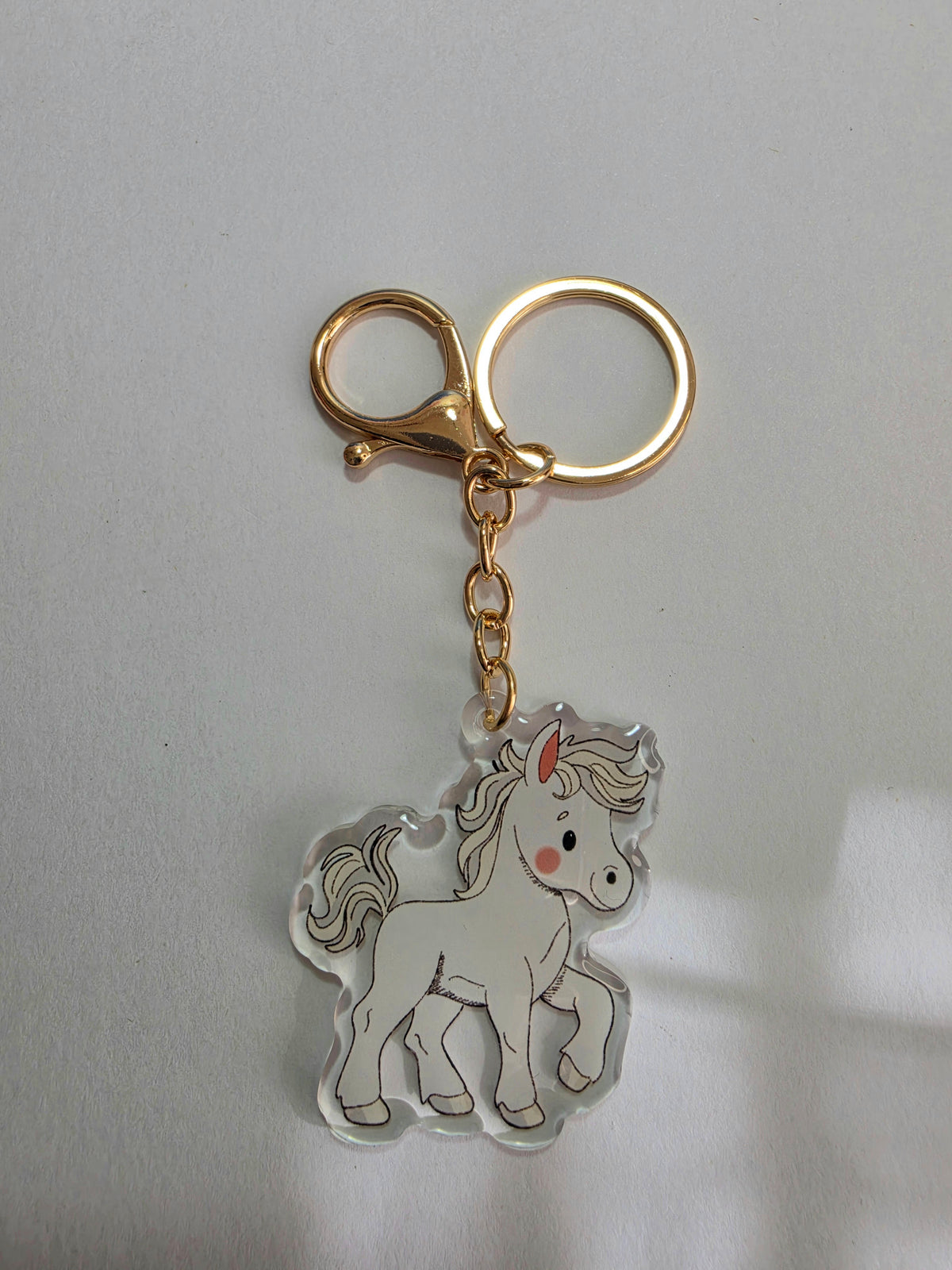 Horse Keychain - White - 101