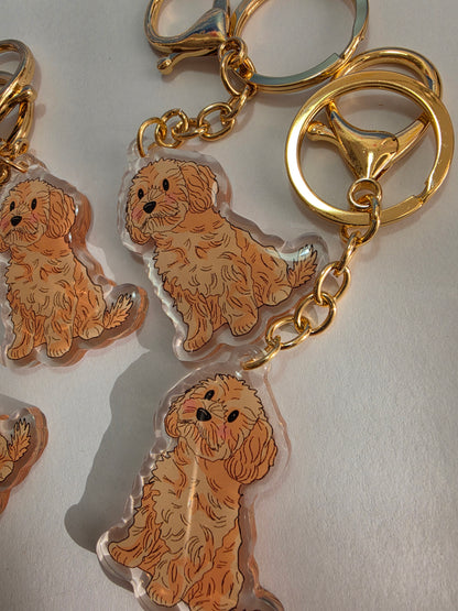 Cavoodle Keychain - Cream - 017