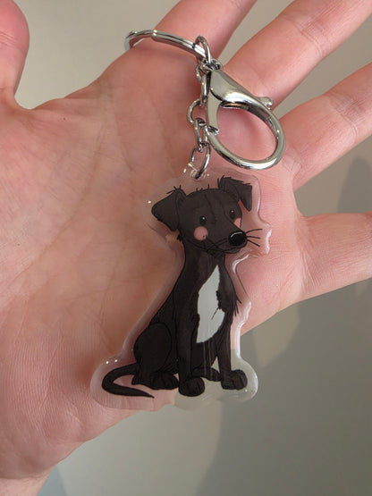 Greyhound Keychain - Black - 113