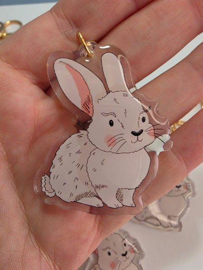 Rabbit Keychain - White - 107