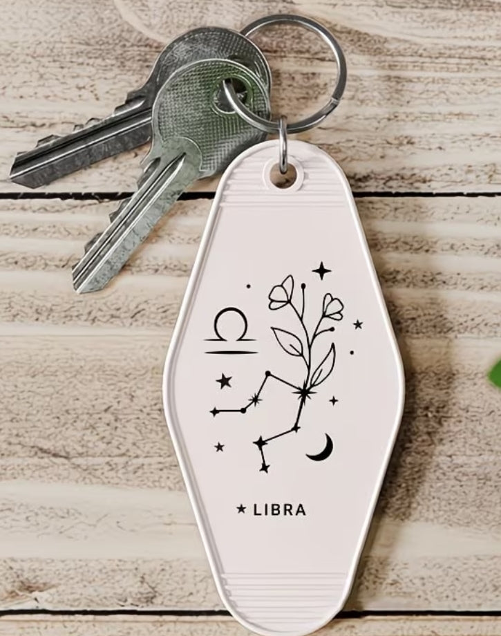 Zodiac | White Motel Keychain