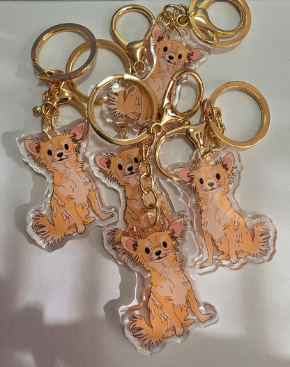 Chihuahua Keychain - Cream - 074