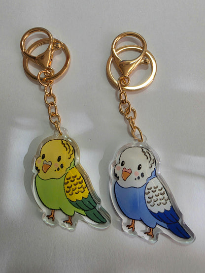 Budgie Keychain - Green - 090