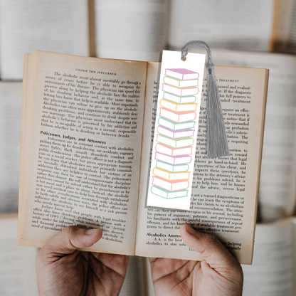 Bookmark | Pastel Book Stack