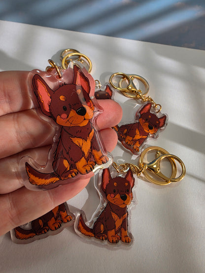 Kelpie Keychain - Red - 027