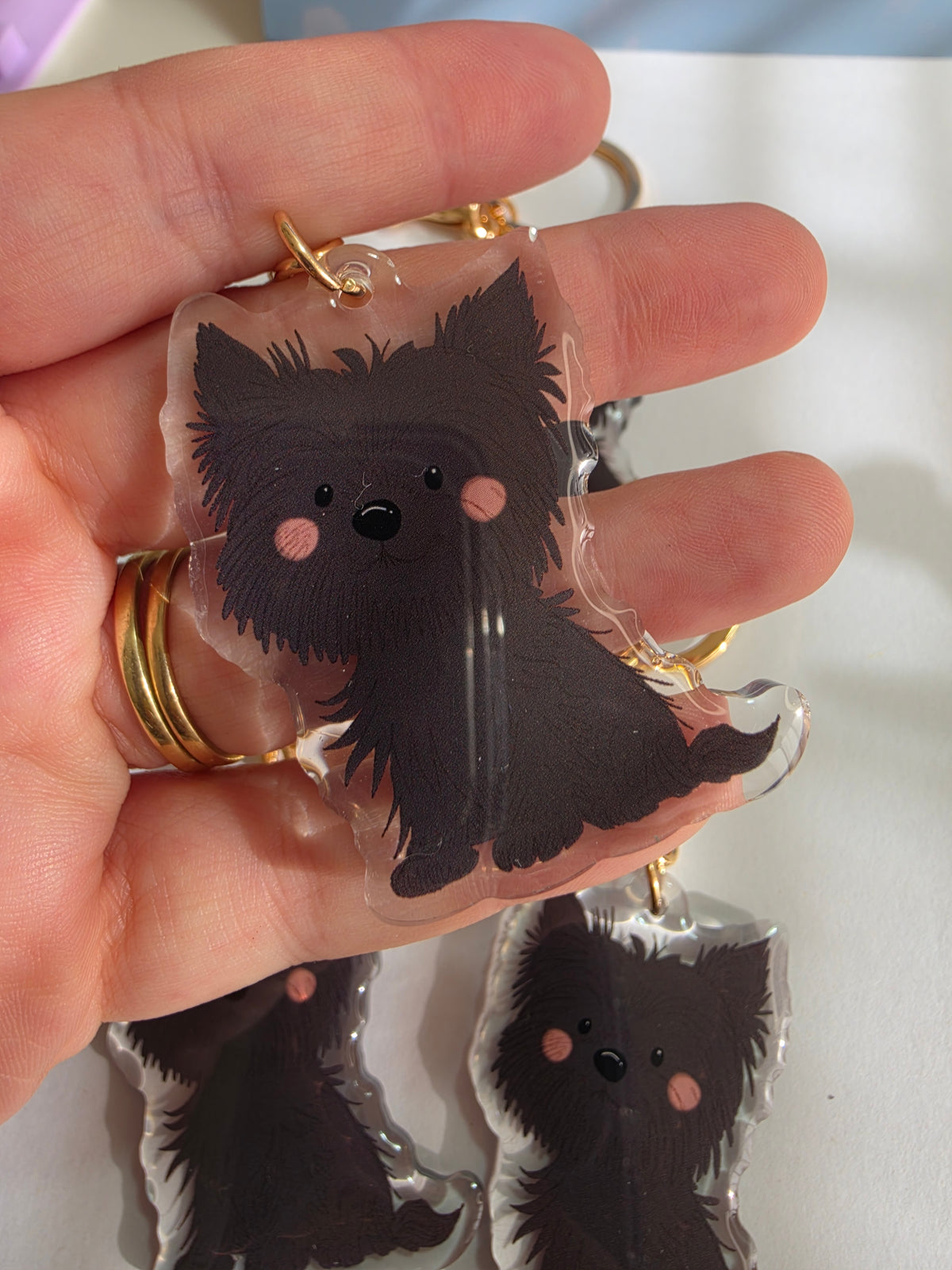 Yorkshire Terrier Keychain - Black - 051