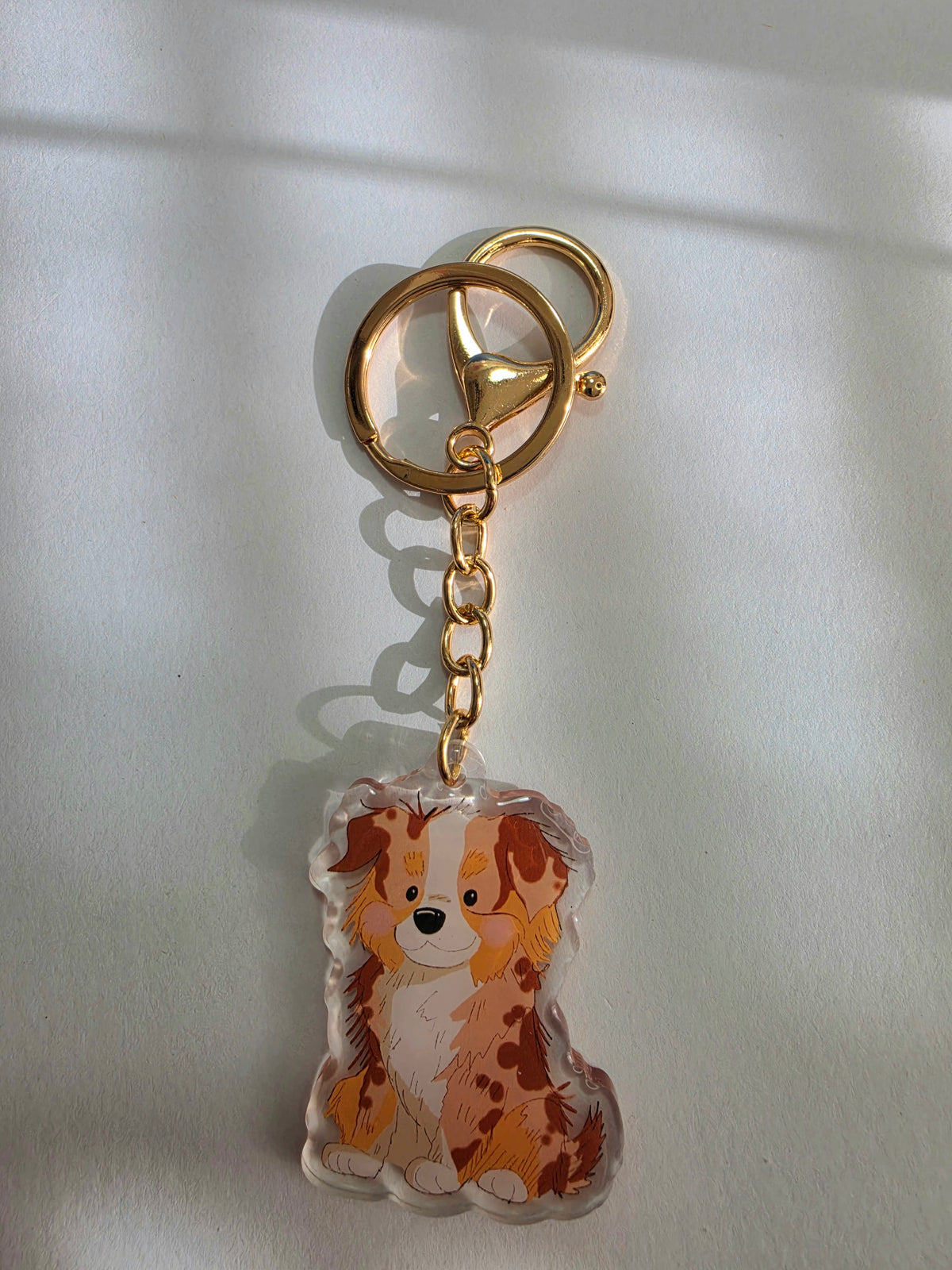 Aussie Shepherd Keychain - Red Merle - 035