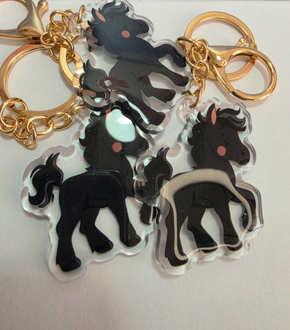 Horse Keychain - Black - 102