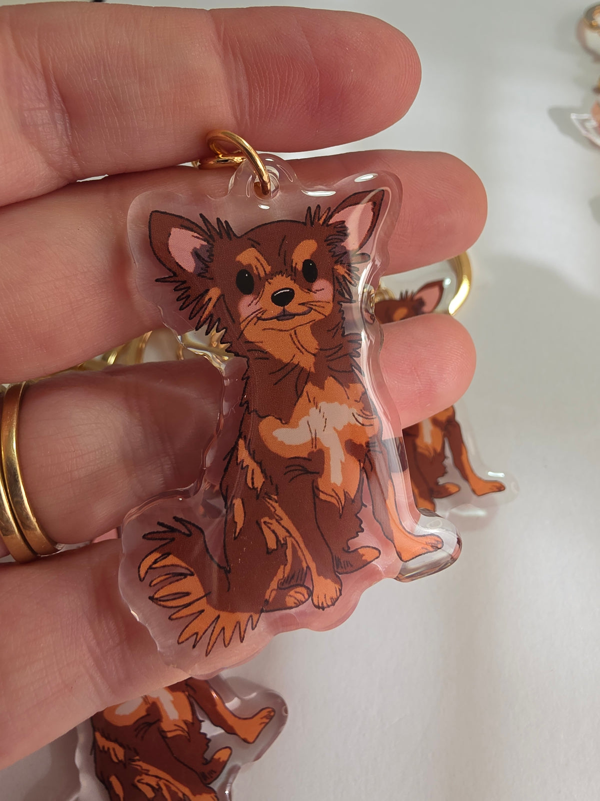 Chihuahua Keychain - Chocolate - 073