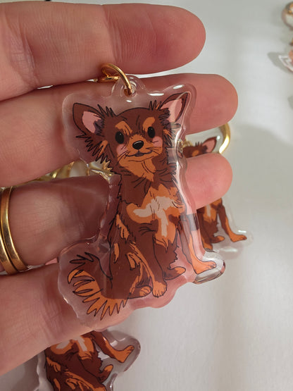 Chihuahua Keychain - Chocolate - 073
