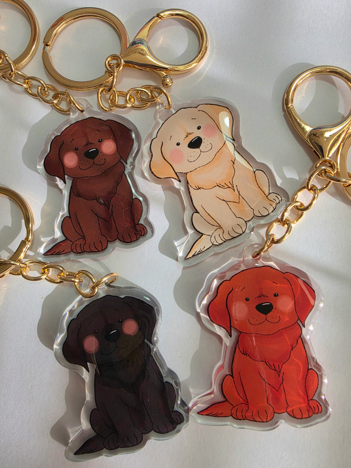 Labrador Keychain - Red - 016