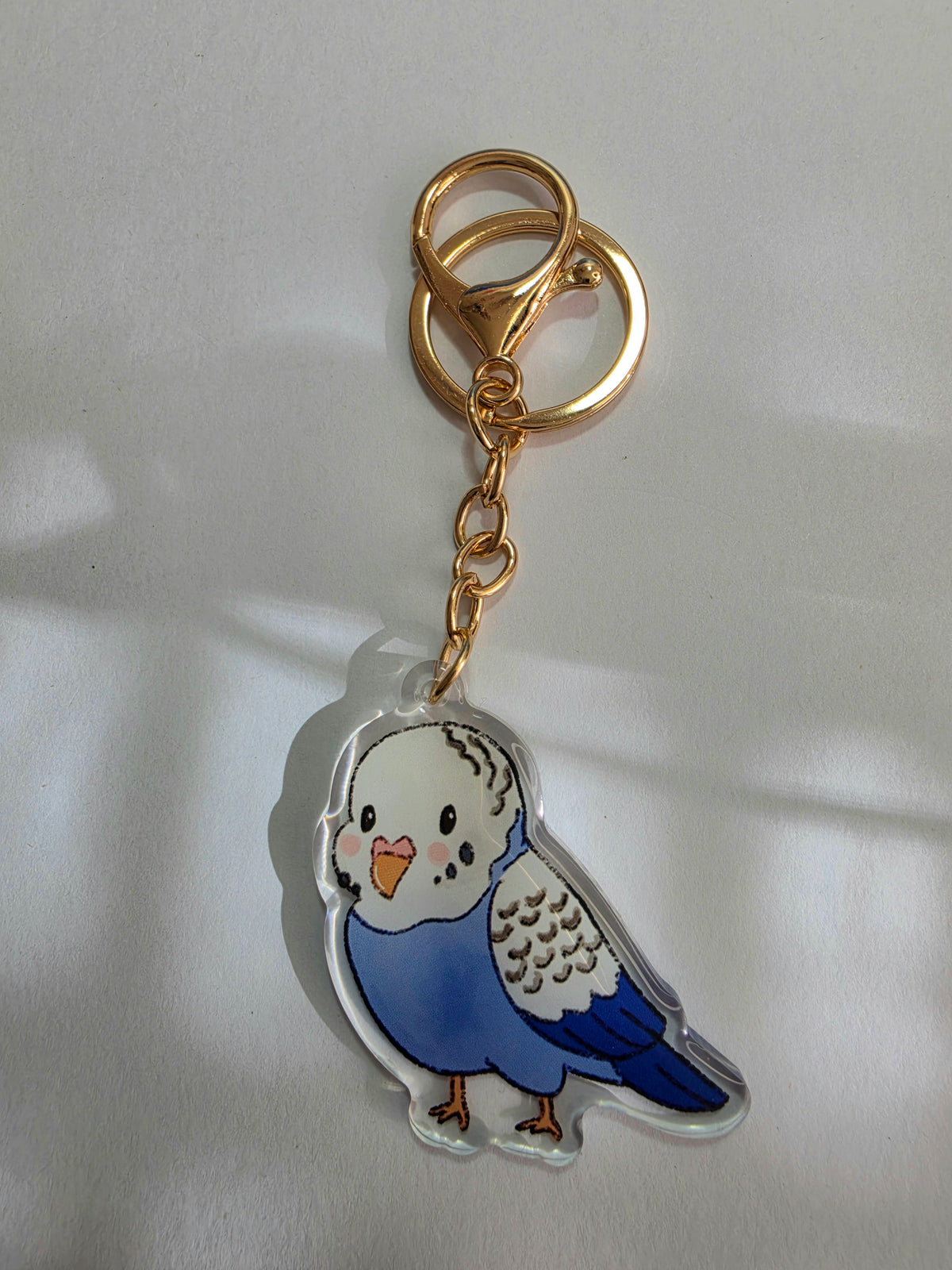 Budgie Keychain - Blue - 091