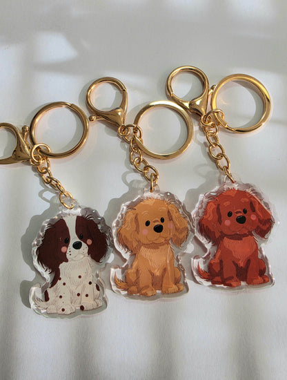 Springer Spaniel Keychain - Brown and White - 061