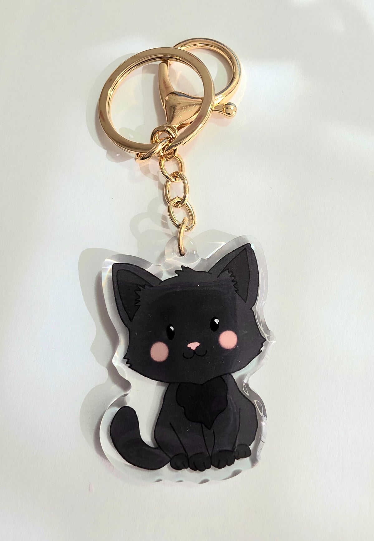 Cat Keychain - Black - 077