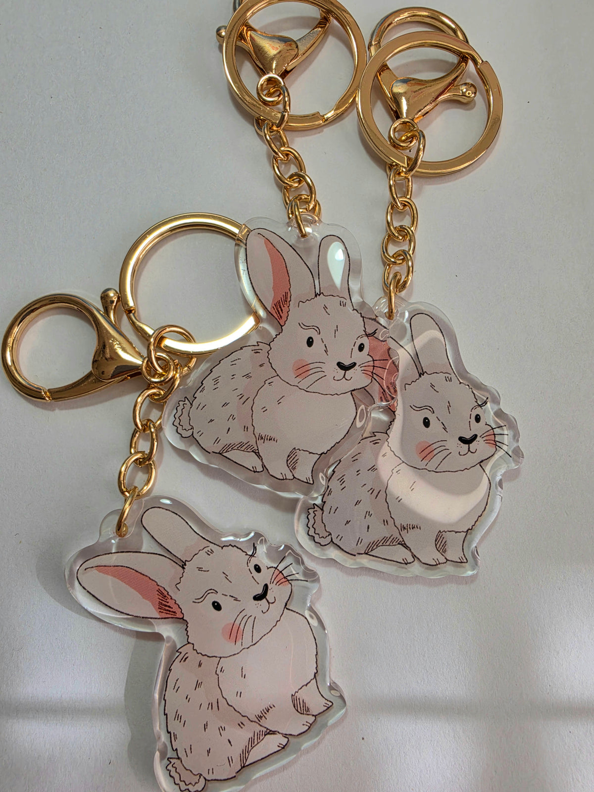 Rabbit Keychain - White - 107