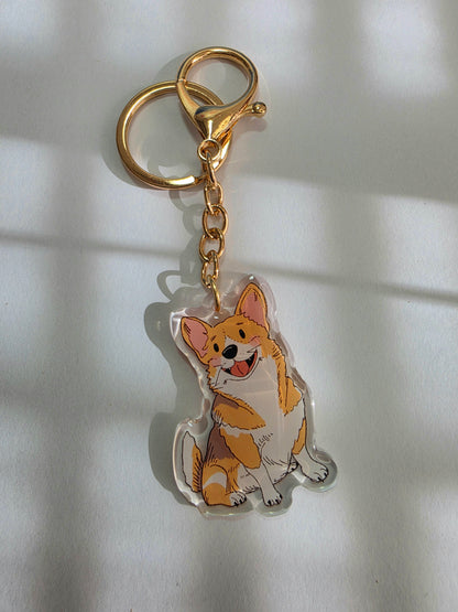 Corgi Keychain - Fawn - 064