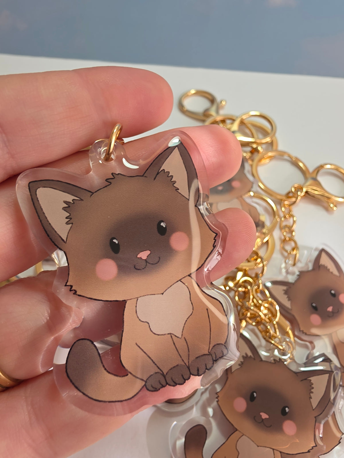 Cat Keychain - Siamese - 079