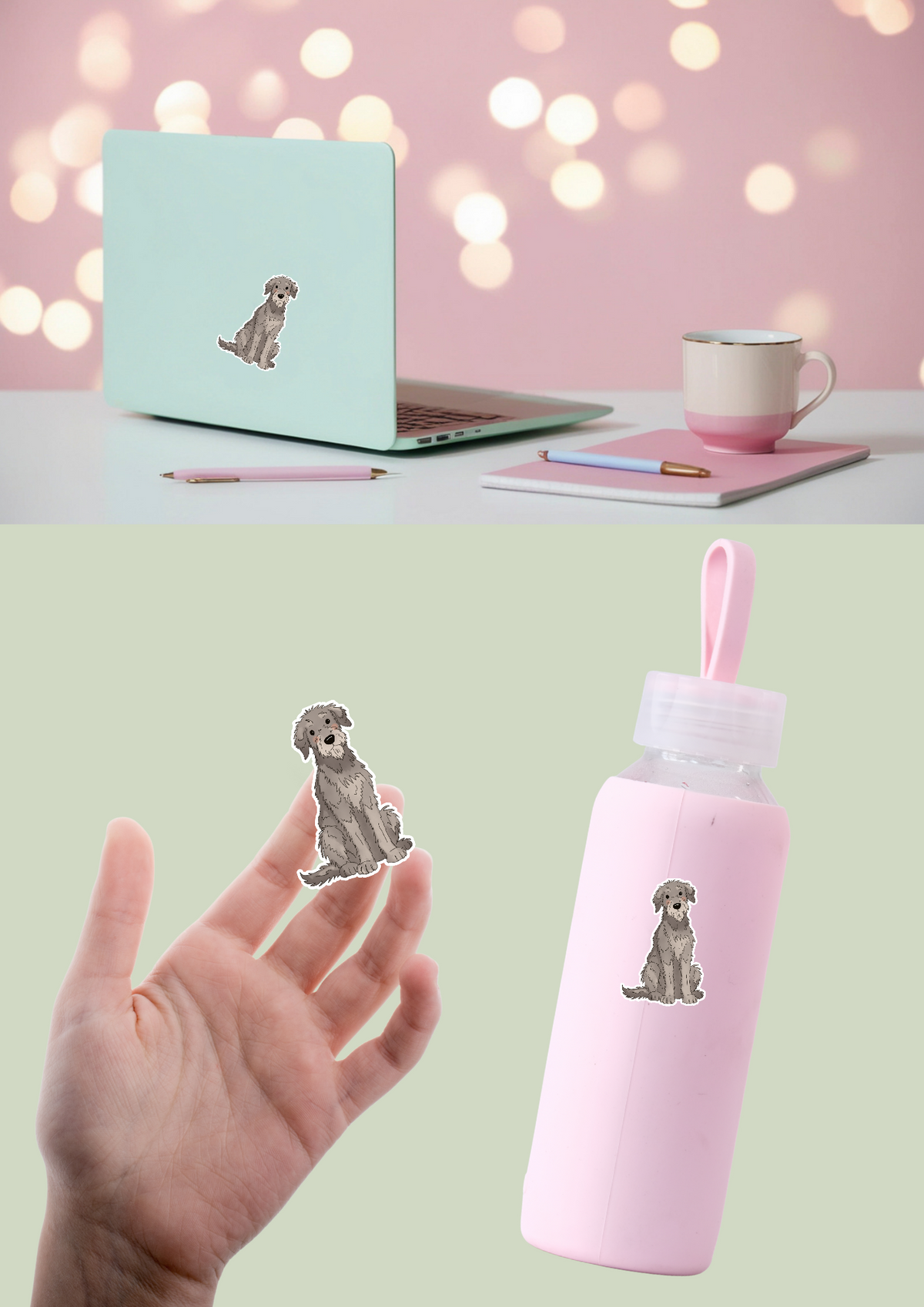 Wolfhound Sticker - Grey - 121