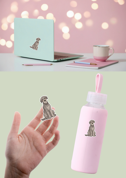 Wolfhound Sticker - Grey - 121