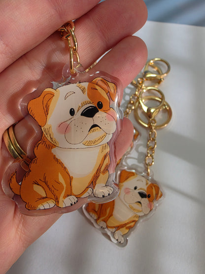 Bulldog Keychain - Fawn - 039