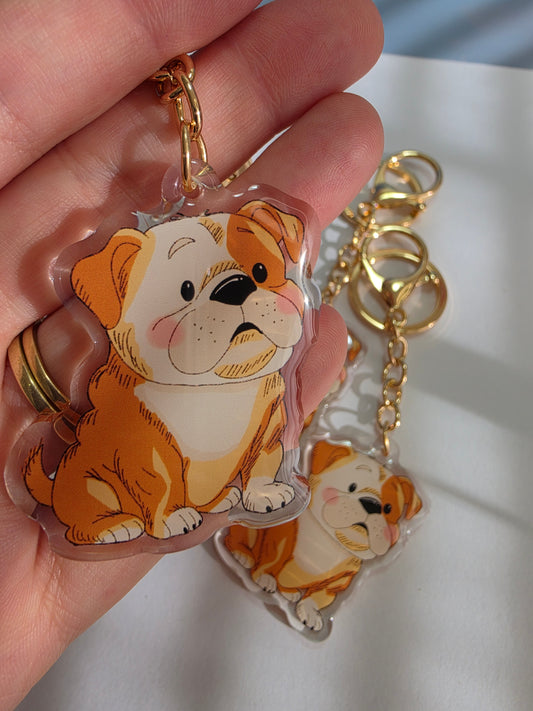Bulldog Keychain - Fawn - 039