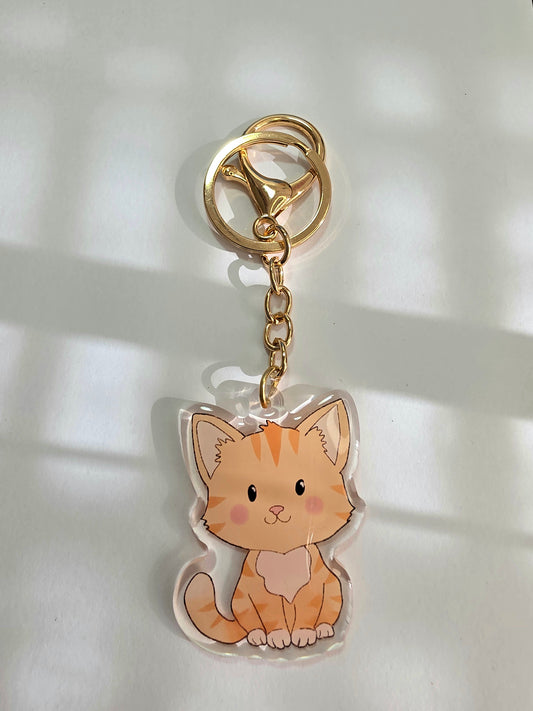 Cat Keychain - Ginger - 083