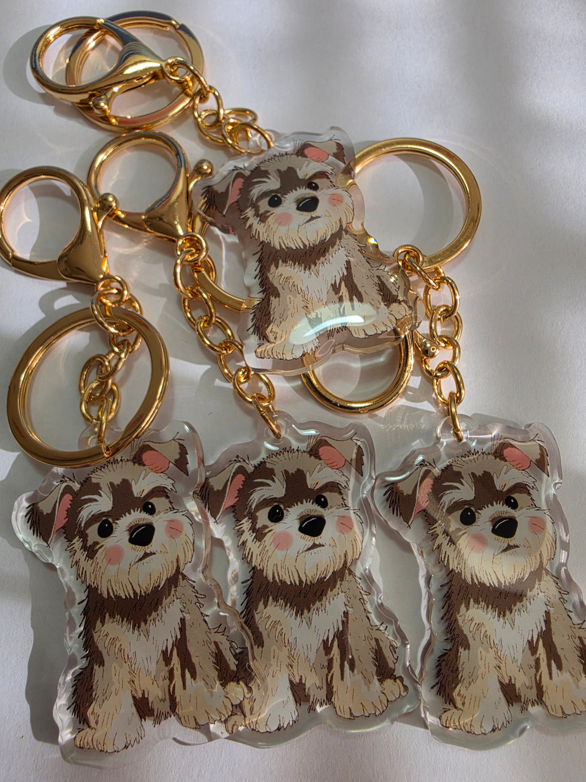 Schnauzer Keychain - Grey - 050