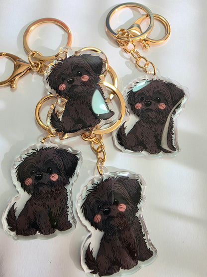 Shih Tzu Keychain - Black - 060