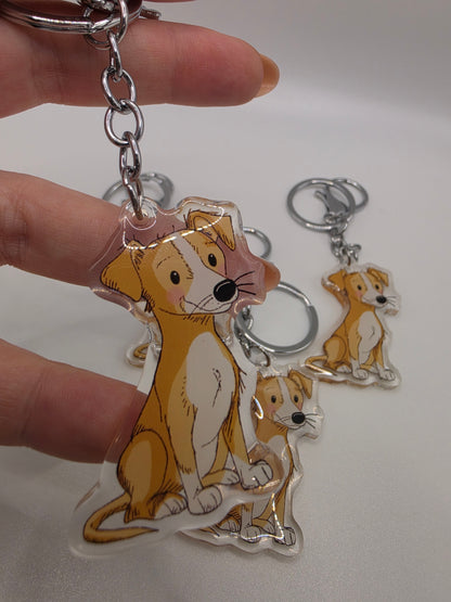 Greyhound - Whippet Keychain - Fawn - 143