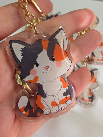 Cat Keychain - Calico - 080