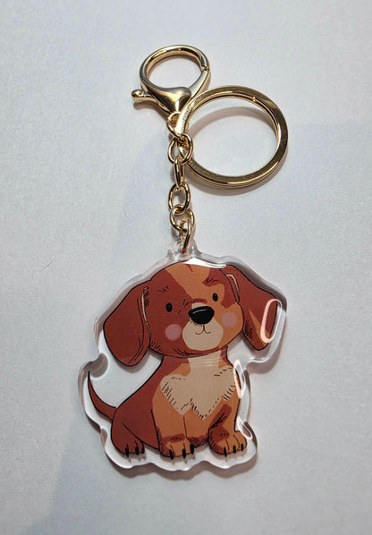 Dachshund Keychain - Red - 011