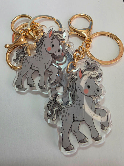 Horse Keychain - Grey - 104