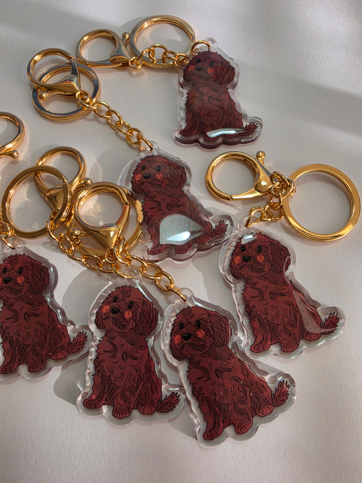 Cavoodle Keychain - Brown - 020