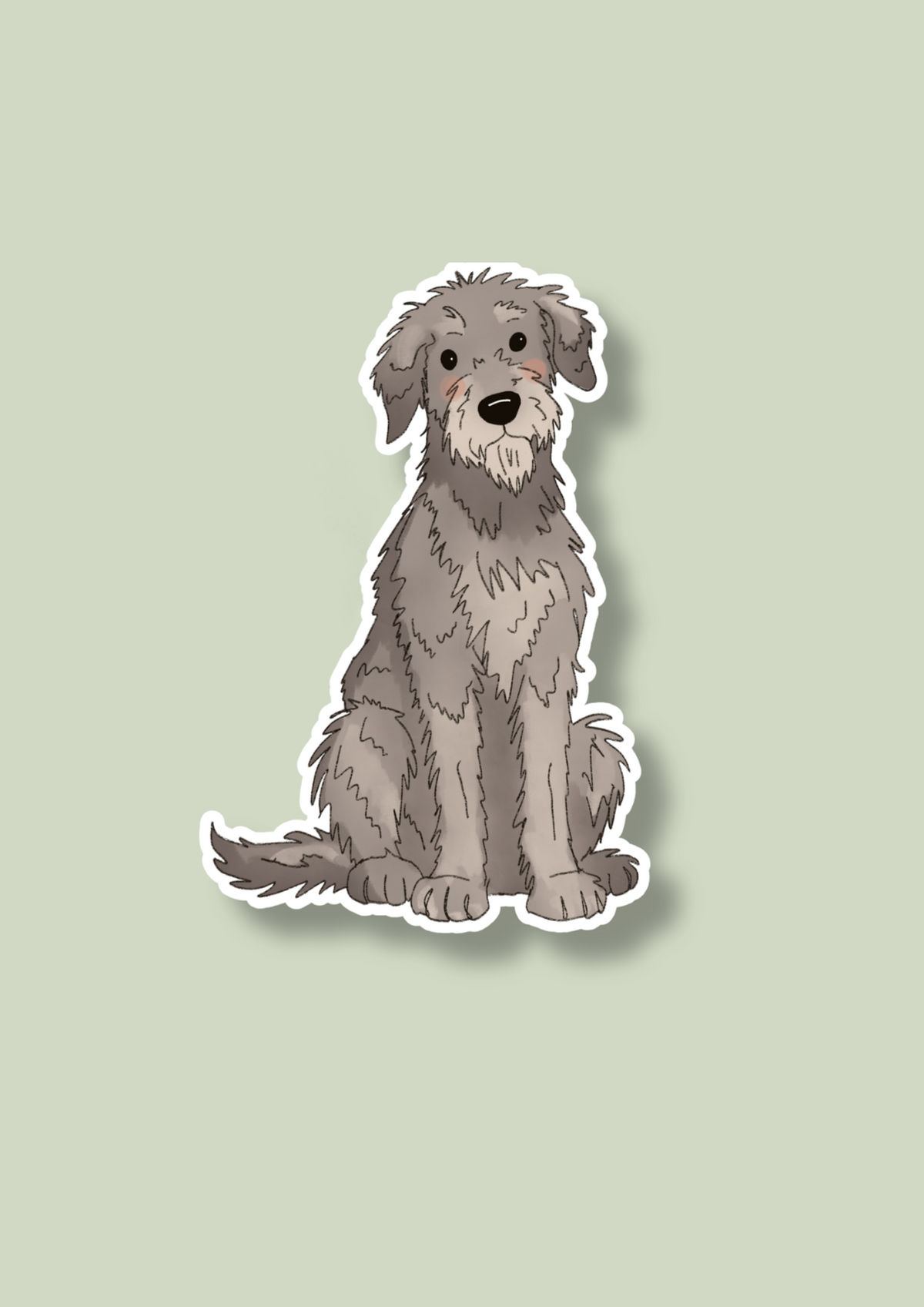 Wolfhound Sticker - Grey - 121