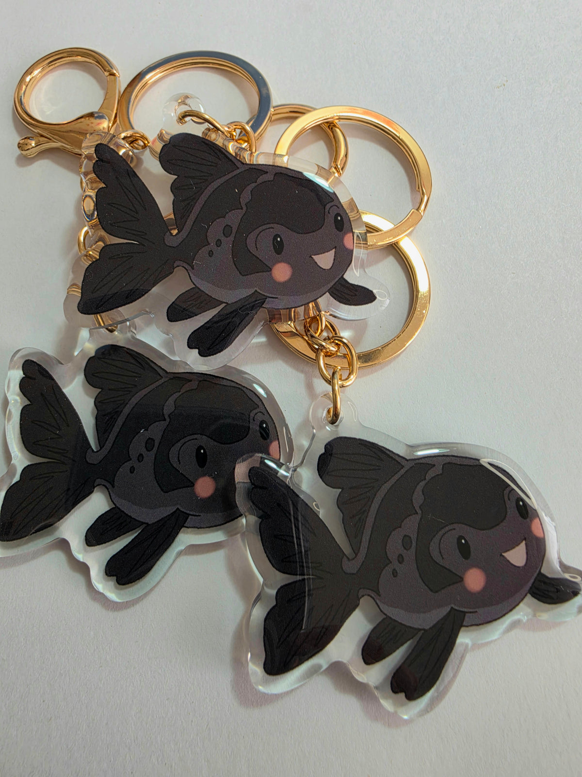 Goldfish Keychain - Black - 097