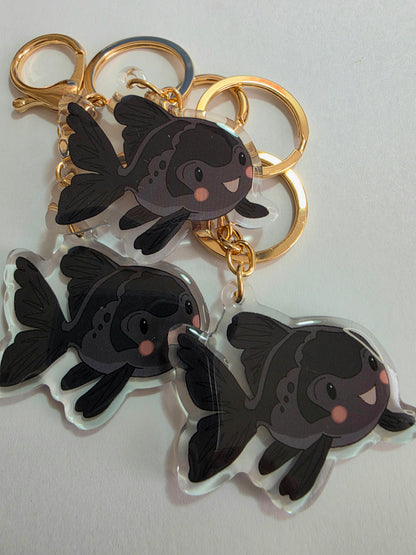 Goldfish Keychain - Black - 097