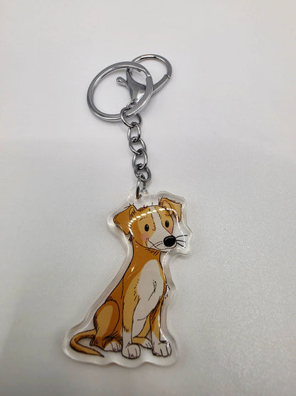 Greyhound - Whippet Keychain - Fawn - 143