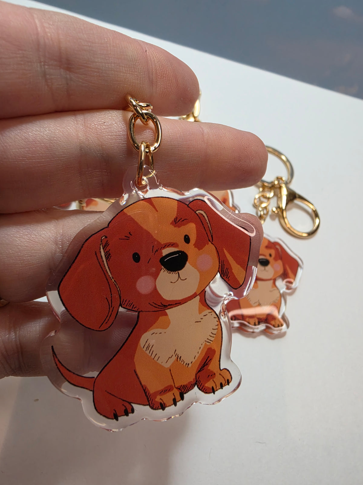 Dachshund Keychain - Red - 011