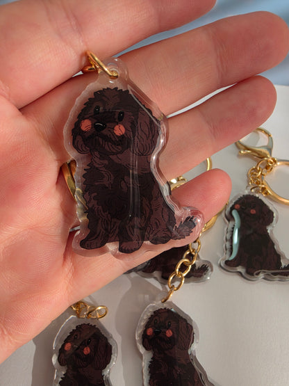 Cavoodle Keychain - Black - 019