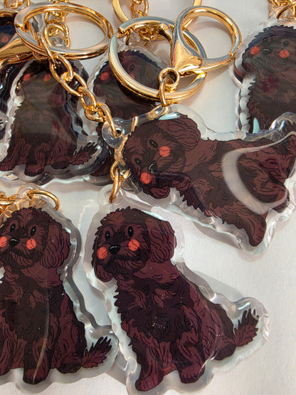 Cavoodle Keychain - Black - 019
