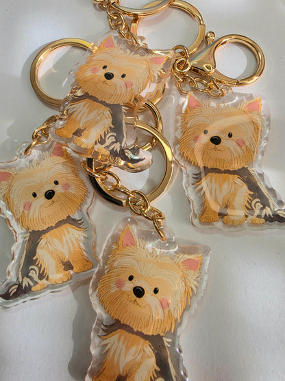 Yorkshire Terrier Keychain - Fawn - 053