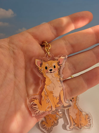 Chihuahua Keychain - Cream - 074