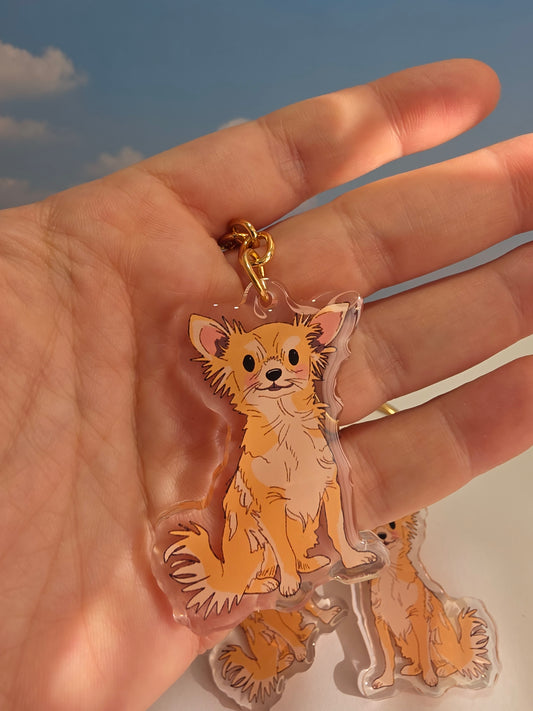 Chihuahua Keychain - Cream - 074