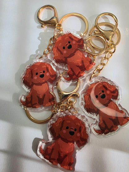 Spaniel Keychain - Red - 062